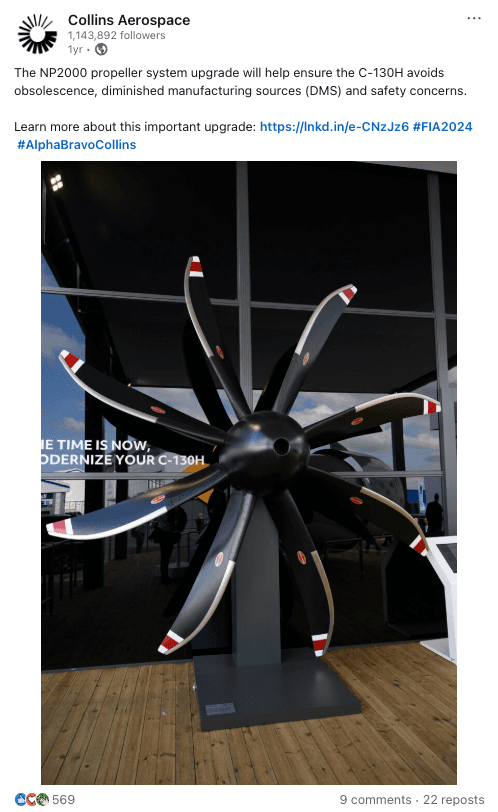 Collins NP2000 propeller
