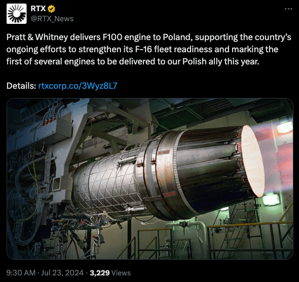 F100 engine Poland