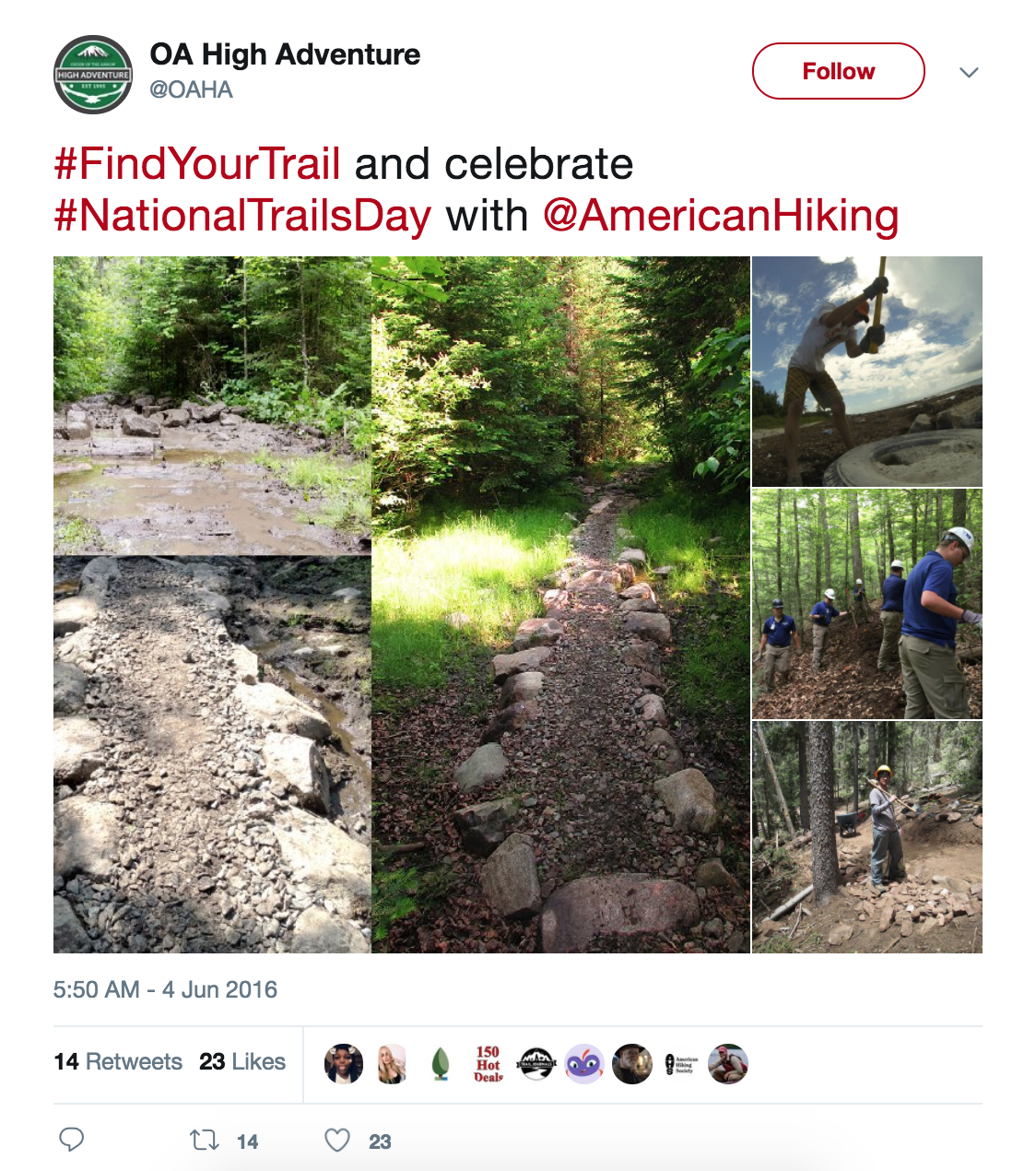 Find Your Trail OAHA Twitter